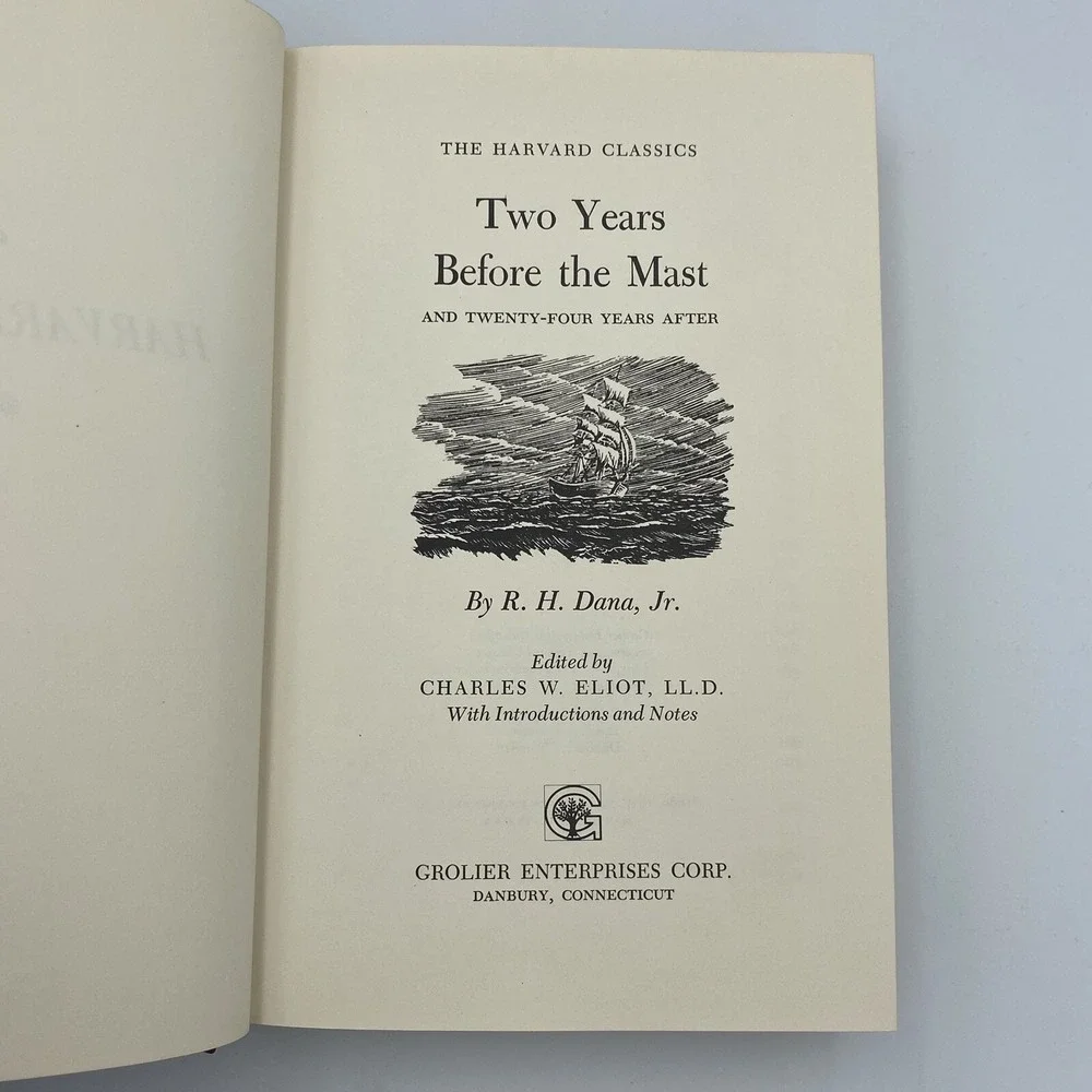 Two‎ Years Before The Mast by R.H. Dana Harvard Classics 1980 Leather Hardcover